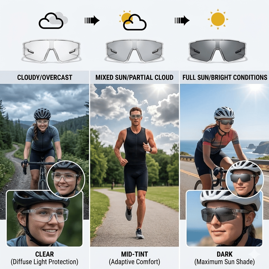 ☀️🕶️UV400 Photochromic Polarized Safety Glasses – 🥇Automatically Adjust To Sunlight • Reduce Glare • Protect Your Eyes Anywhere
