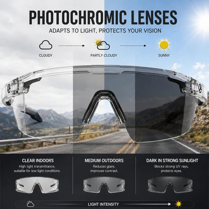 ☀️🕶️UV400 Photochromic Polarized Safety Glasses – 🥇Automatically Adjust To Sunlight • Reduce Glare • Protect Your Eyes Anywhere