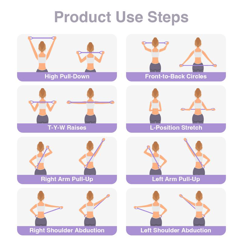 💦Figure 8 Resistance Bands – Silicone Exercise Bands for Women💦💦