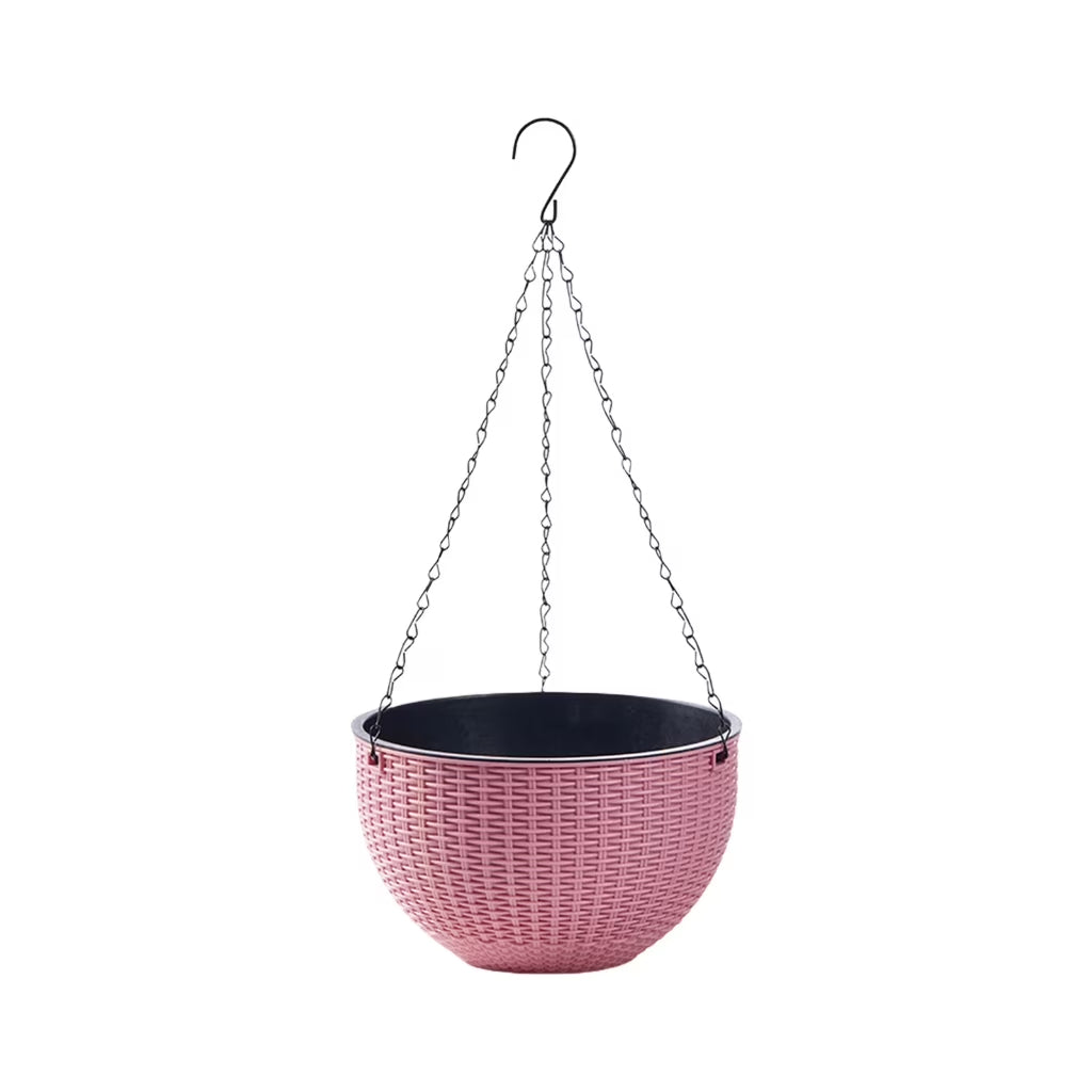 Limited-Time Deal | 15-Day Self-Watering Woven Hanging Planter
