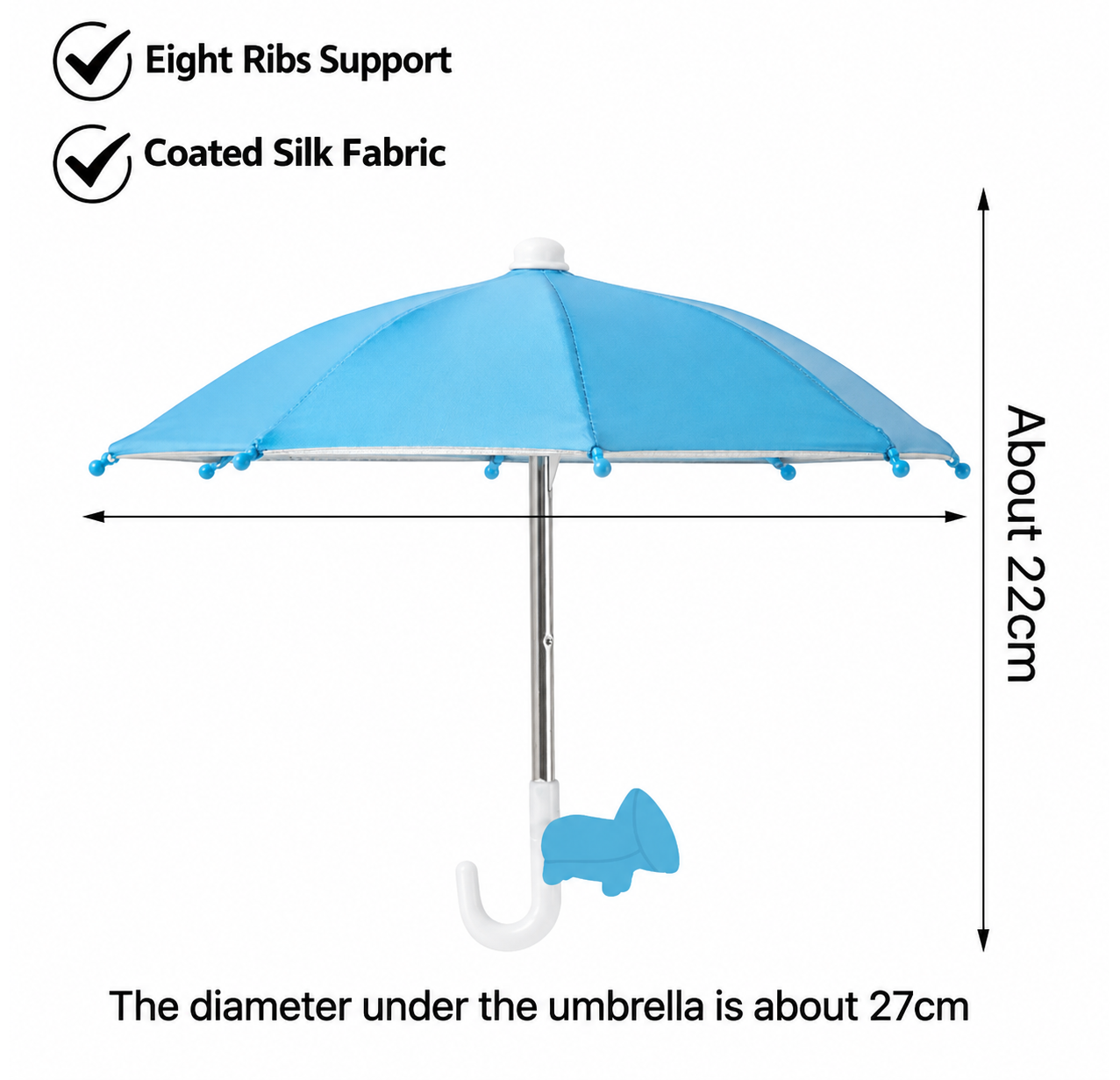 Universal Adjustable Phone Umbrella & Suction Cup Stand