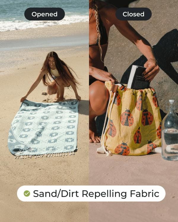 ⏰2026 HOT SALE 49% OFF - 🏖️2-in-1 Convertible Towel & Backpack with Inner Zip Pocket & Sand-Repelling Fabric