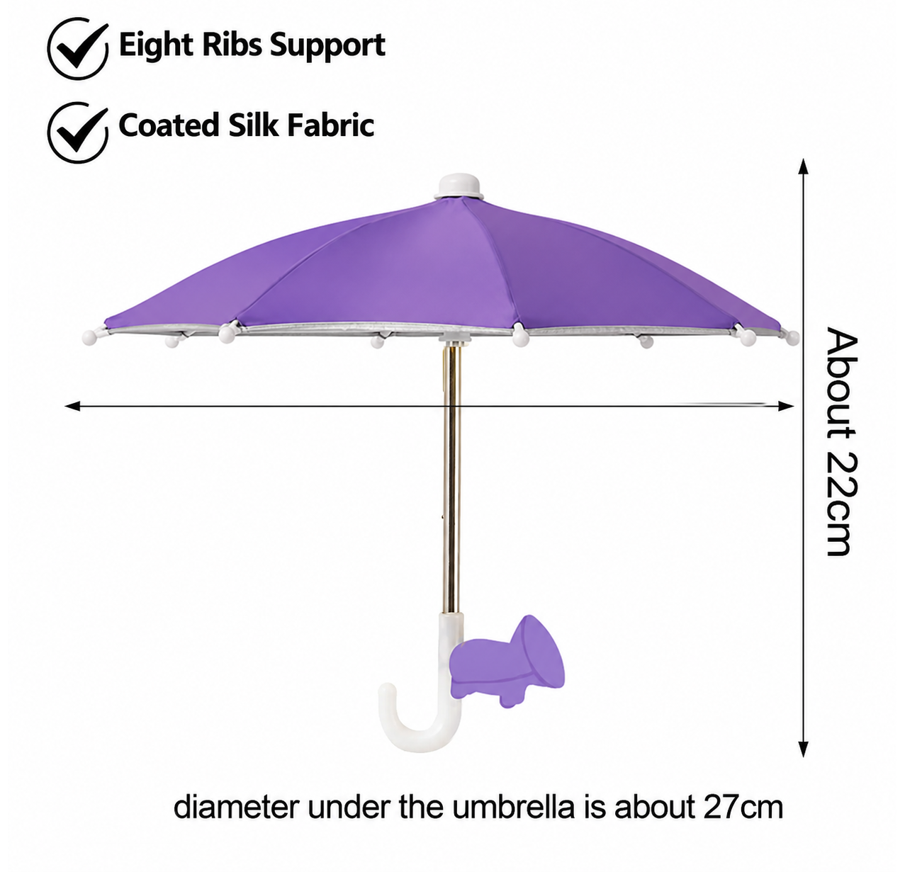 Universal Adjustable Phone Umbrella & Suction Cup Stand