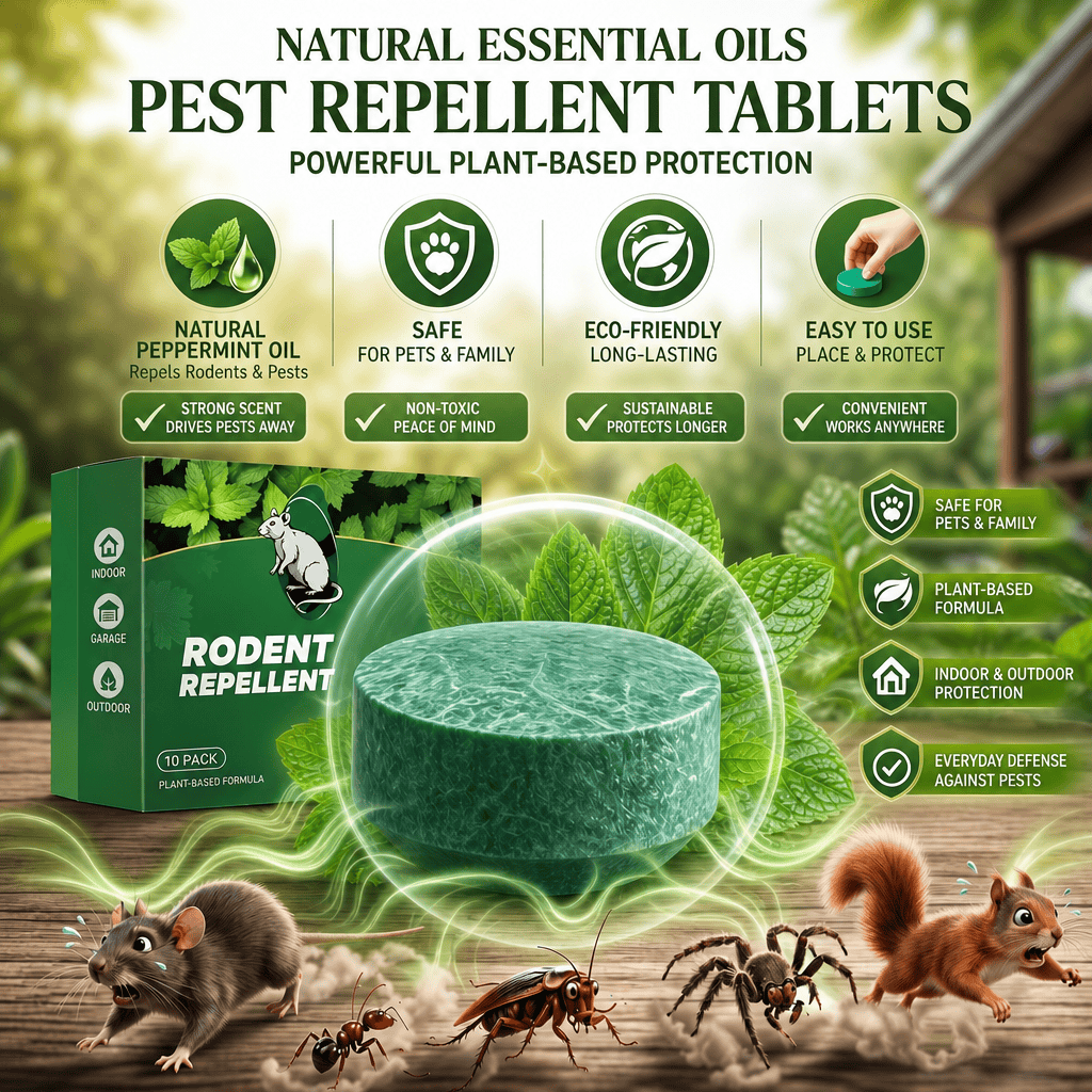 Natural Peppermint Rodent Repellent Tablets 10 Pack