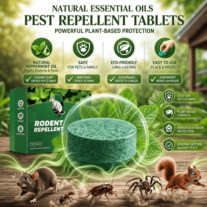 Natural Peppermint Rodent Repellent Tablets 10 Pack