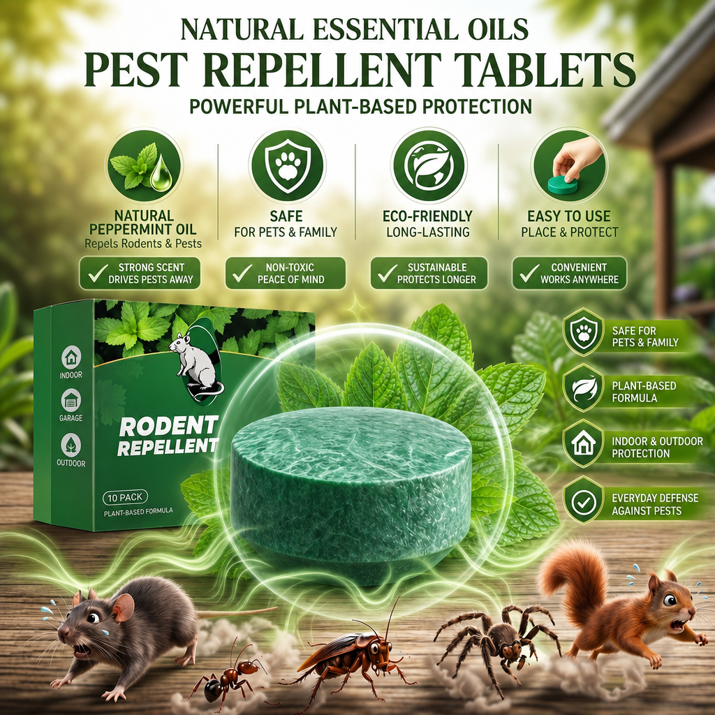 Natural Peppermint Rodent Repellent Tablets 10 Pack