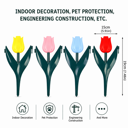 🌷 Artificial Tulip Flower Fence | Decorative Garden Border