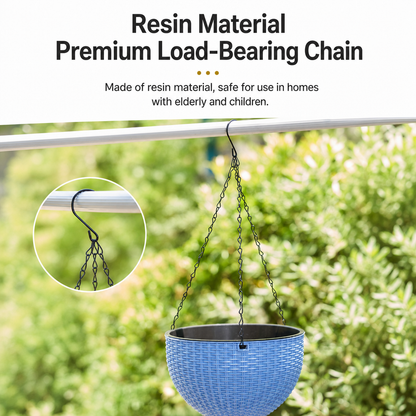 Limited-Time Deal | 15-Day Self-Watering Woven Hanging Planter
