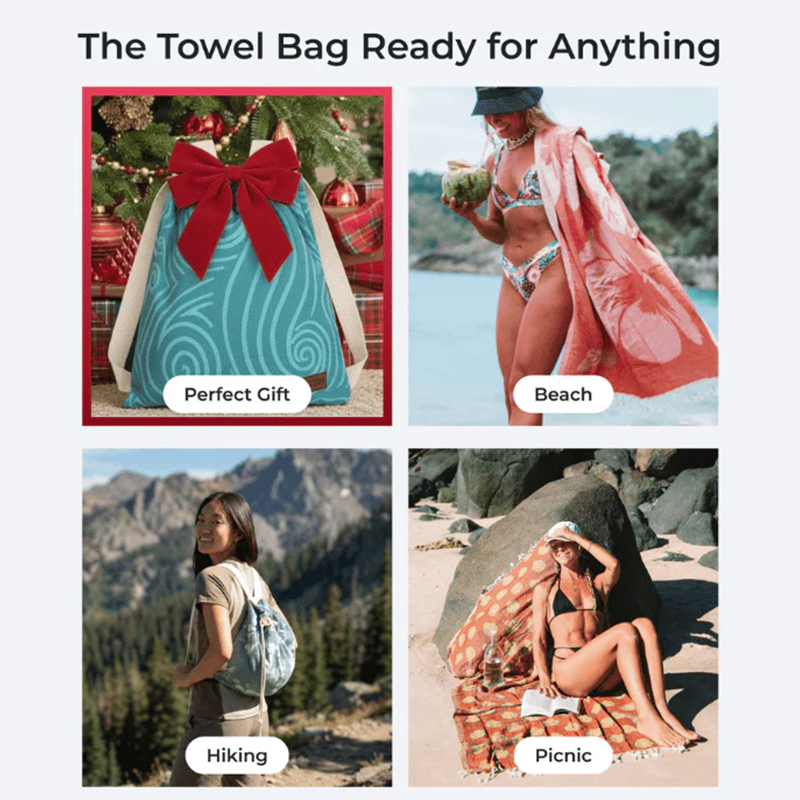 ✨ Luxury 2-in-1 Organic Cotton Towel Bag