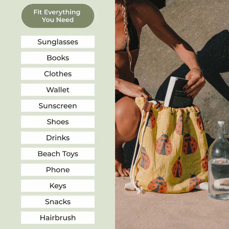 ✨ Luxury 2-in-1 Organic Cotton Towel Bag