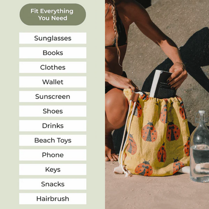 ✨ Luxury 2-in-1 Organic Cotton Towel Bag
