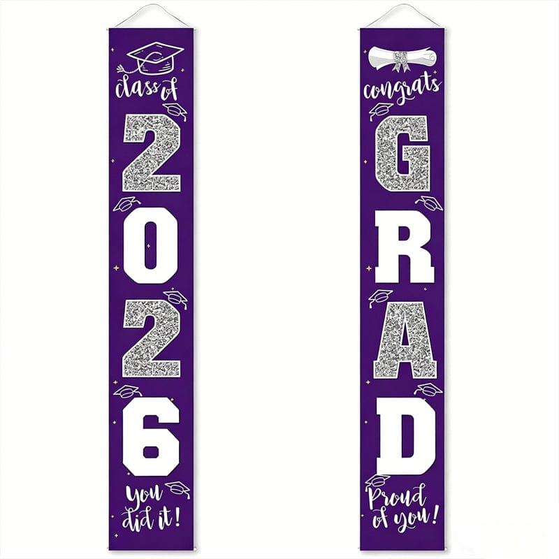 🔥LAST DAY 50% OFF - 🎓Class of 2026 Graduation Banner | Congrats Grad Front Door Porch Decor for Graduation Party