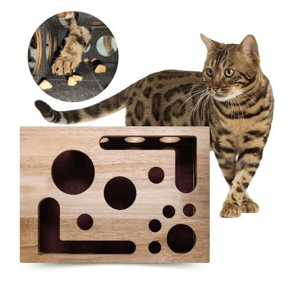 🎁😻 Cat Scratch Puzzle Enrichment Box Stress-Free Nail Care Without Clippers or Grinders 1