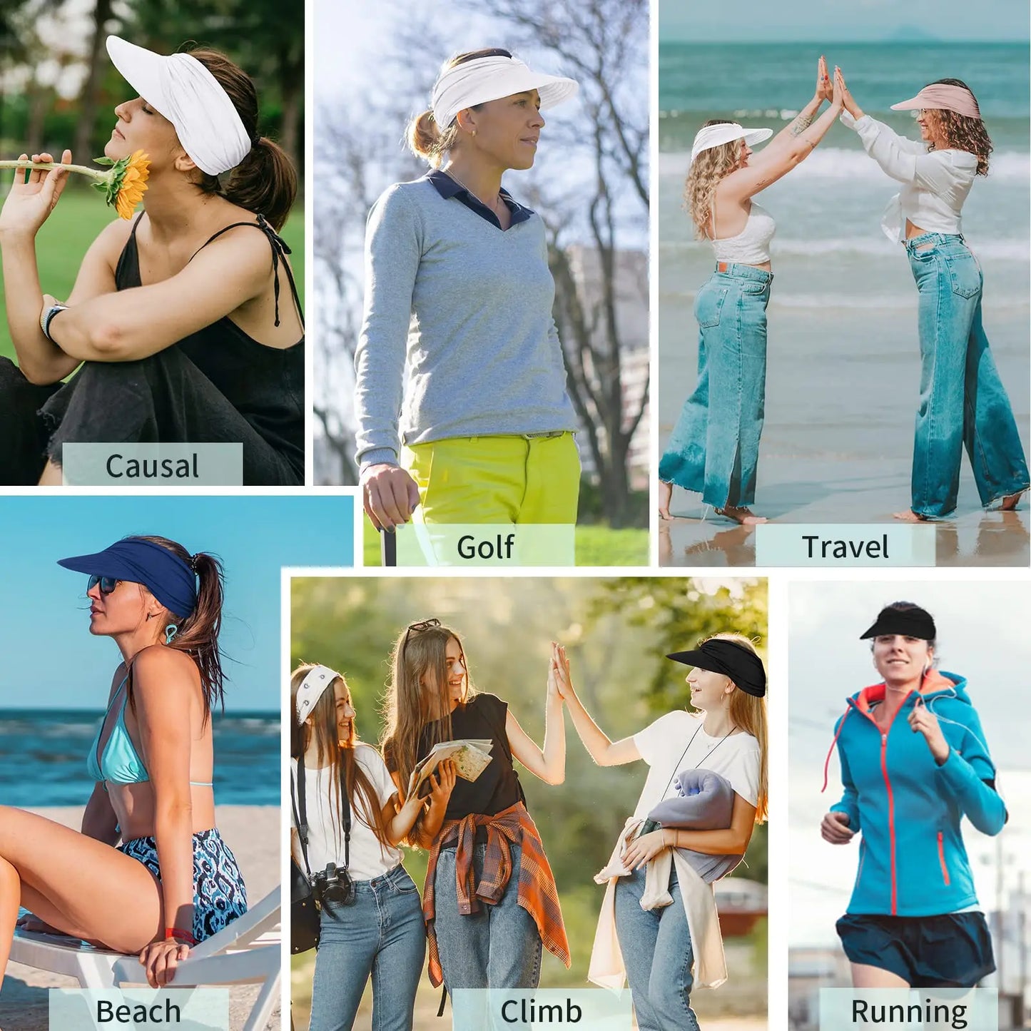 Women’s UPF 50+ UV Protection Sun Visor Hat