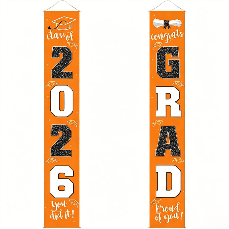 🔥LAST DAY 50% OFF - 🎓Class of 2026 Graduation Banner | Congrats Grad Front Door Porch Decor for Graduation Party