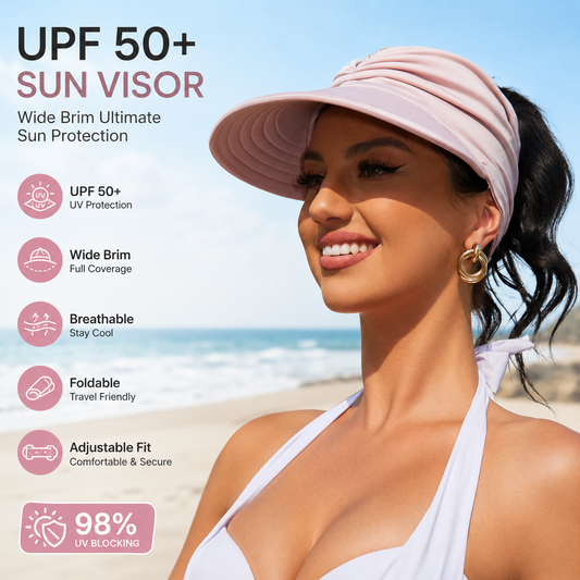 Women's UPF 50+ UV Protection Sun Visor Hat