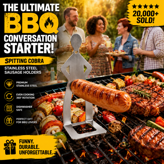 Spitting Cobra Stainless Steel BBQ Sausage Holders