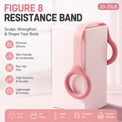 💦Figure 8 Resistance Bands – Silicone Exercise Bands for Women💦💦
