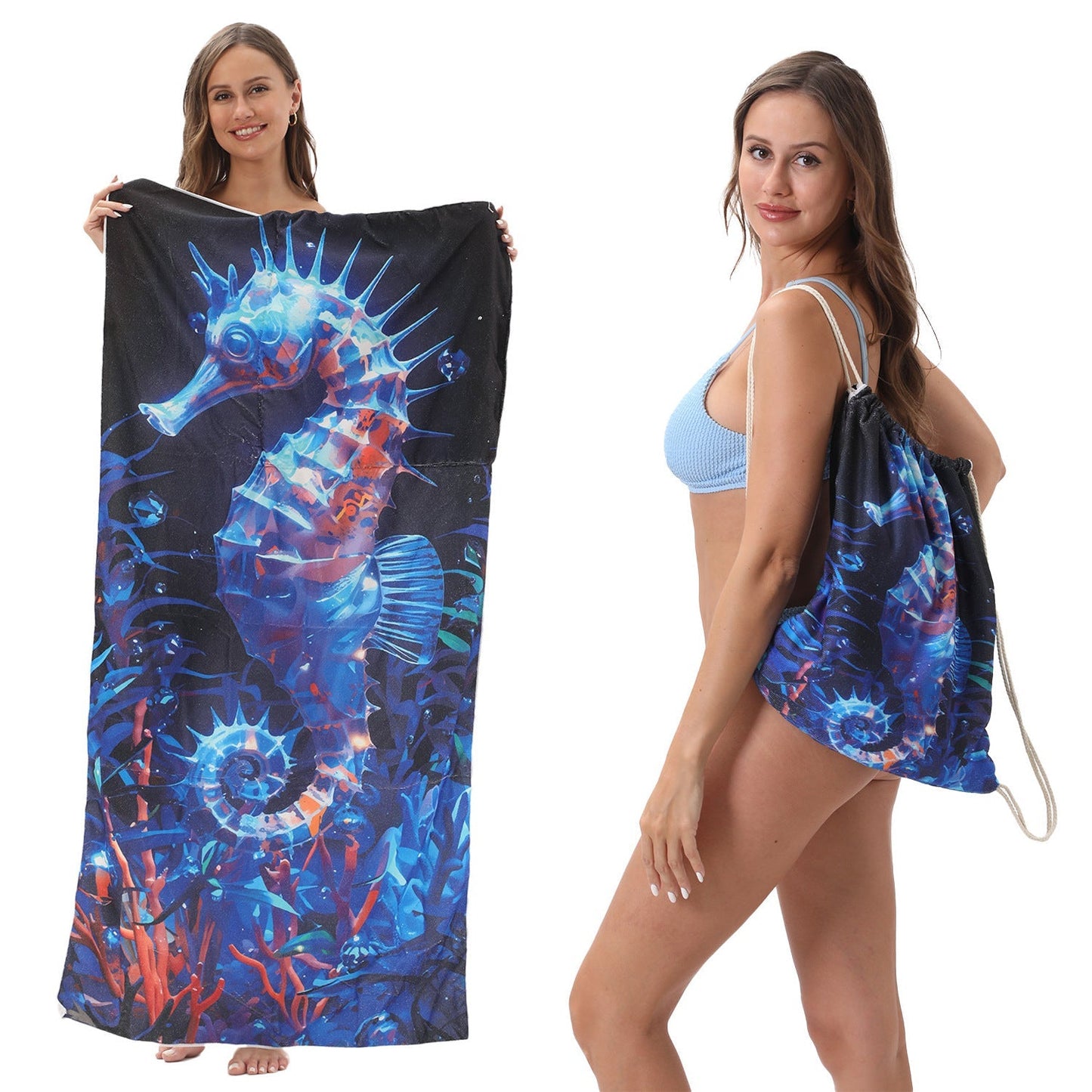 ✨ Luxury 2-in-1 Organic Cotton Towel Bag