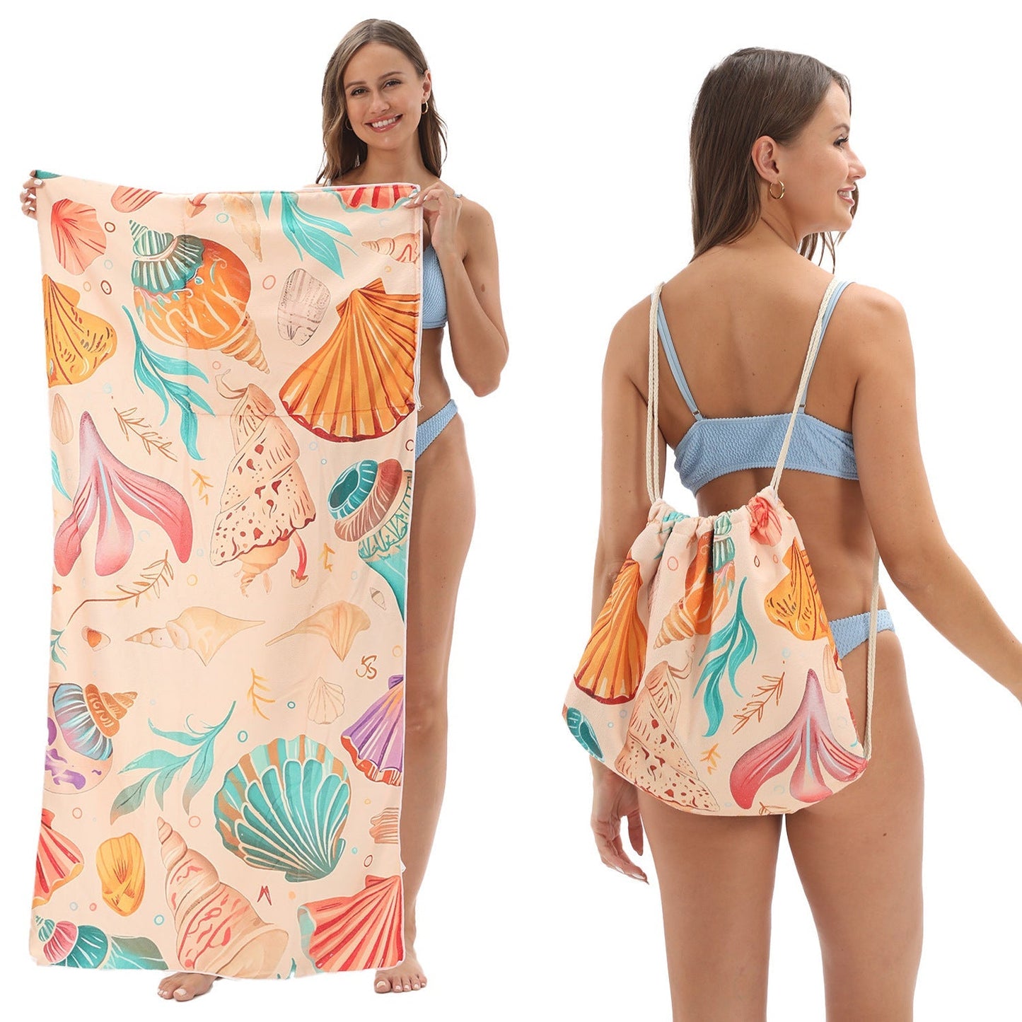 ✨ Luxury 2-in-1 Organic Cotton Towel Bag