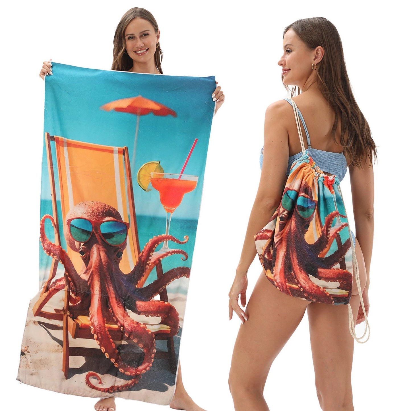 ✨ Luxury 2-in-1 Organic Cotton Towel Bag