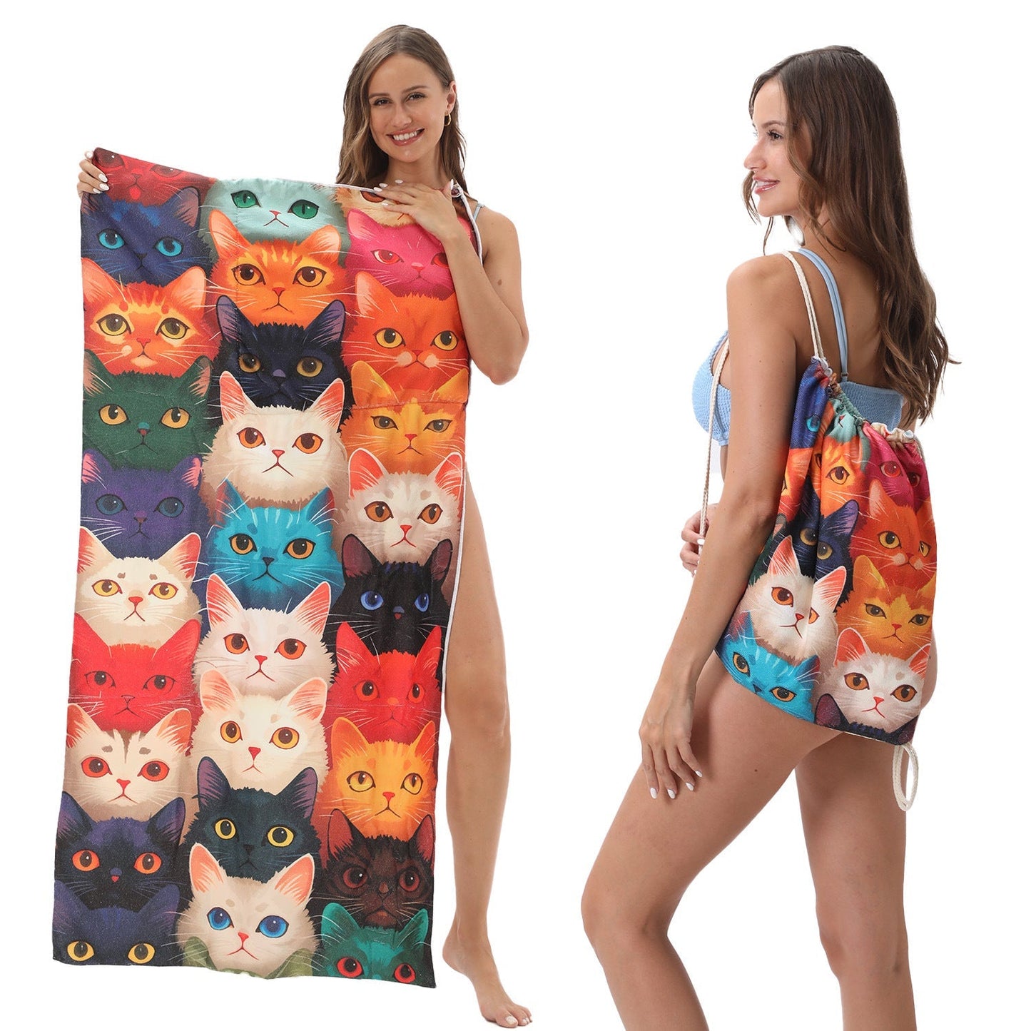 ✨ Luxury 2-in-1 Organic Cotton Towel Bag