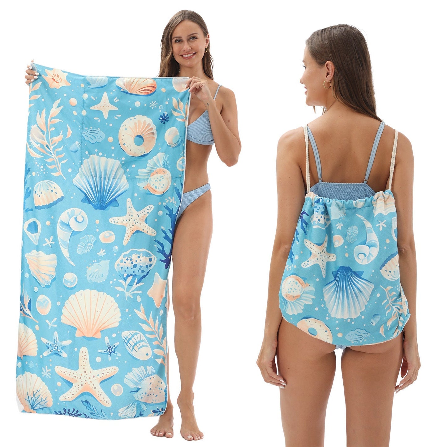 ✨ Luxury 2-in-1 Organic Cotton Towel Bag