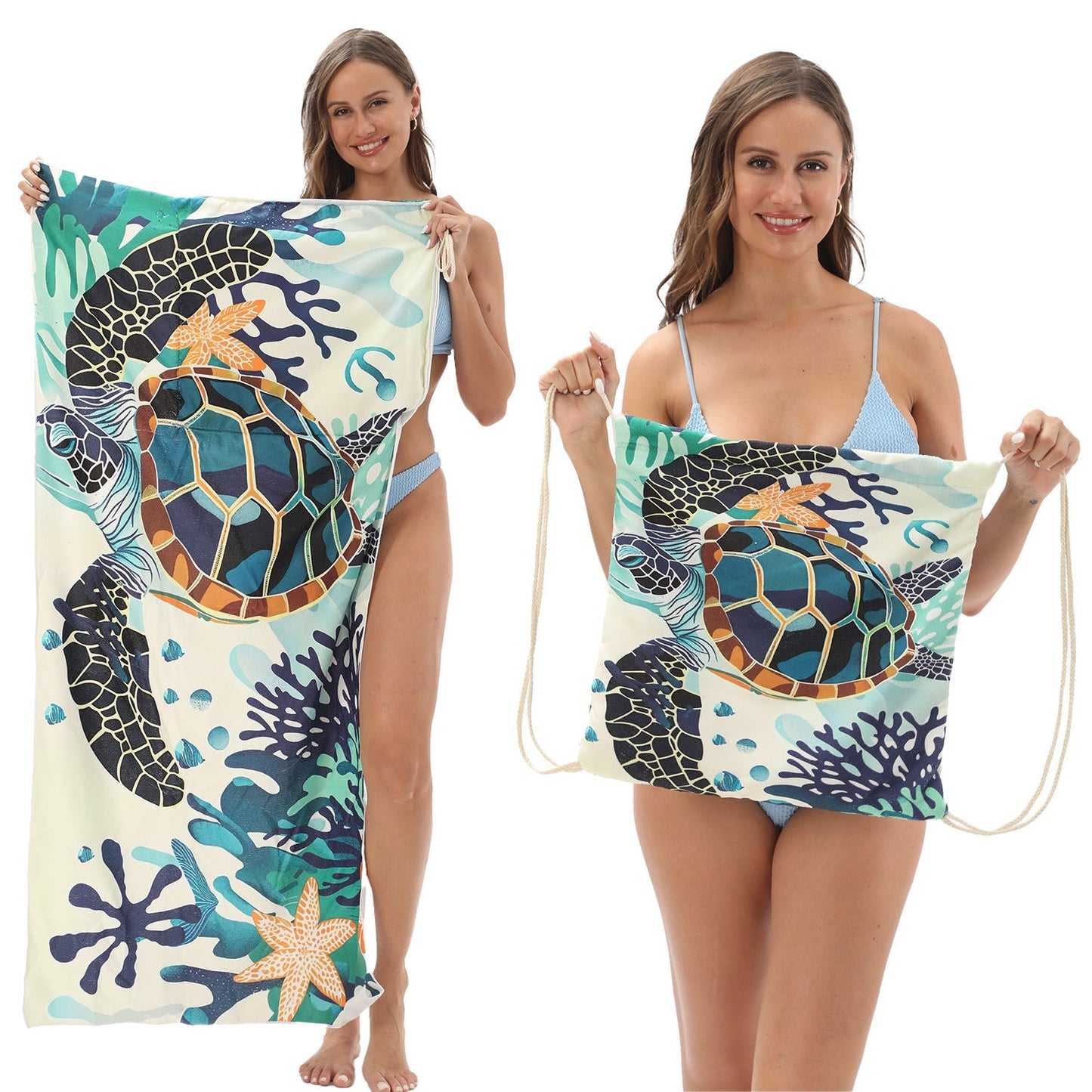 ✨ Luxury 2-in-1 Organic Cotton Towel Bag