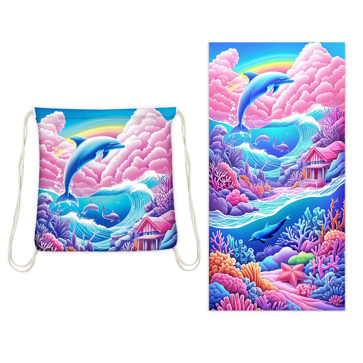 ✨ Luxury 2-in-1 Organic Cotton Towel Bag