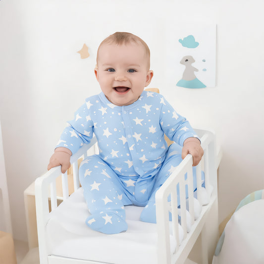 Starry Night Footed Baby Romper