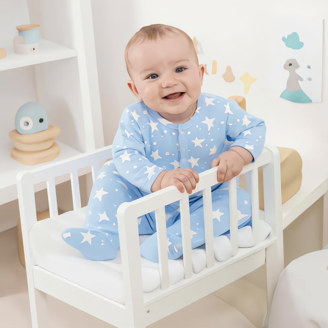 Starry Night Footed Baby Romper