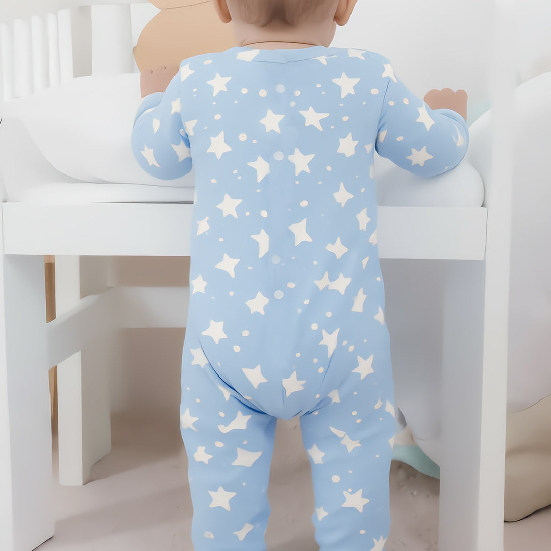 Starry Night Footed Baby Romper
