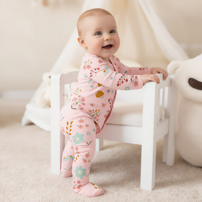 Whimsical Garden Bunny Baby Romper