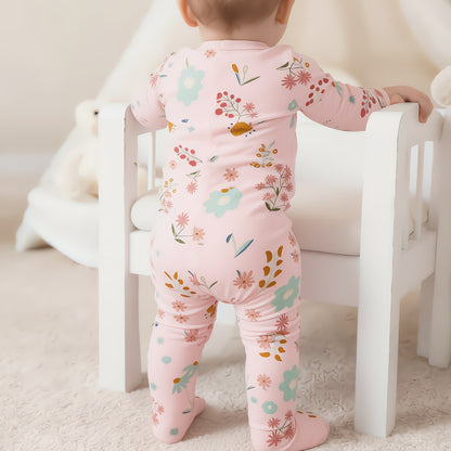 Whimsical Garden Bunny Baby Romper