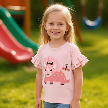 Dino-Sweet Flutter Sleeve Tee