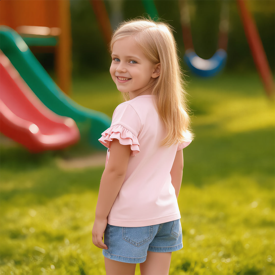 Dino-Sweet Flutter Sleeve Tee