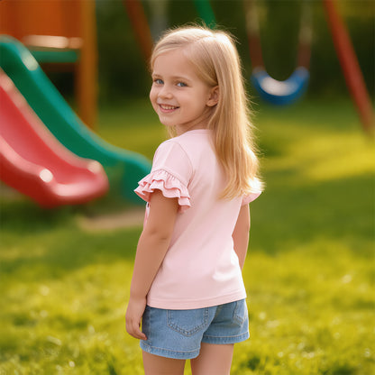 Dino-Sweet Flutter Sleeve Tee