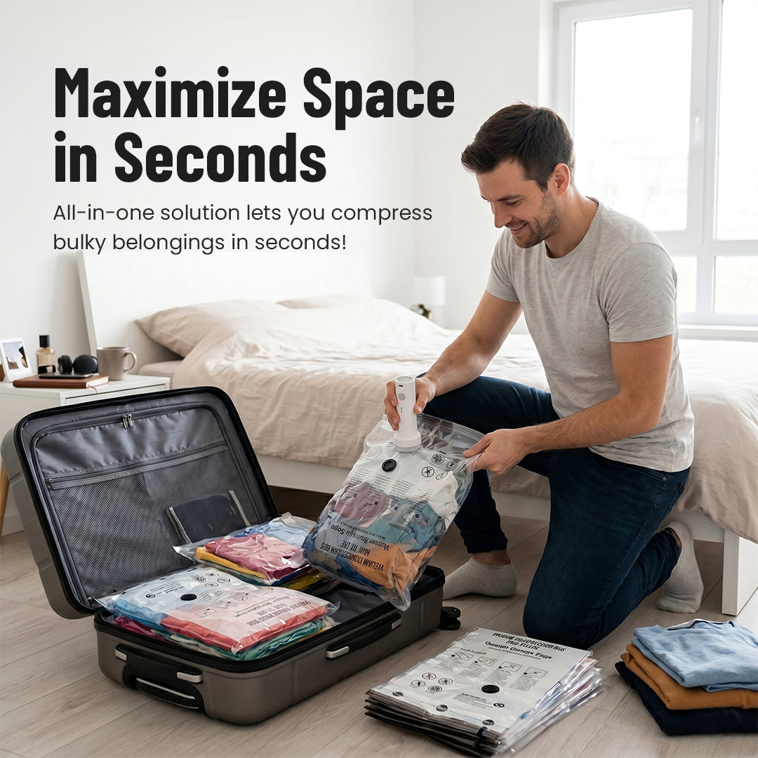BBCute Cordless Vacuum Storage Compression Bag Set