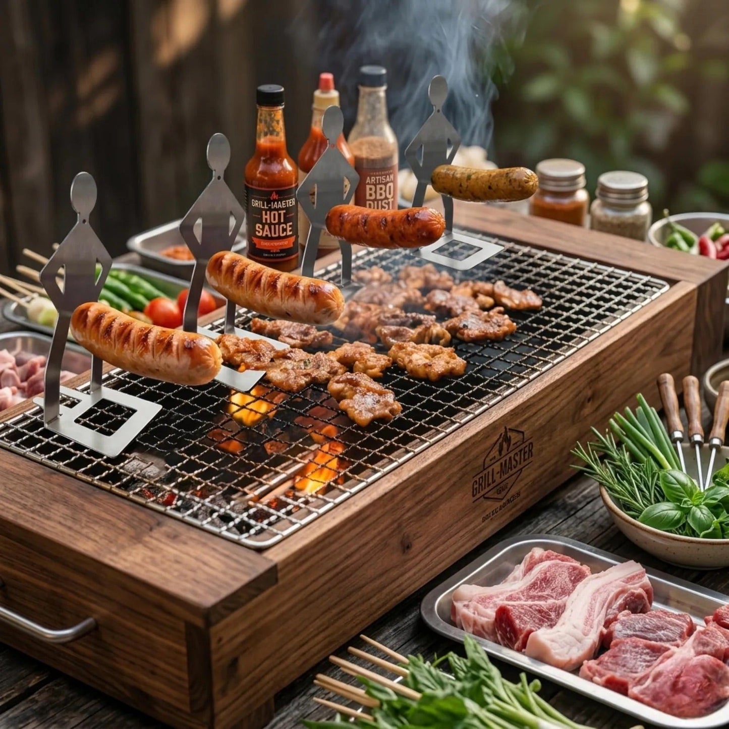 Spitting Cobra Stainless Steel BBQ Sausage Holders