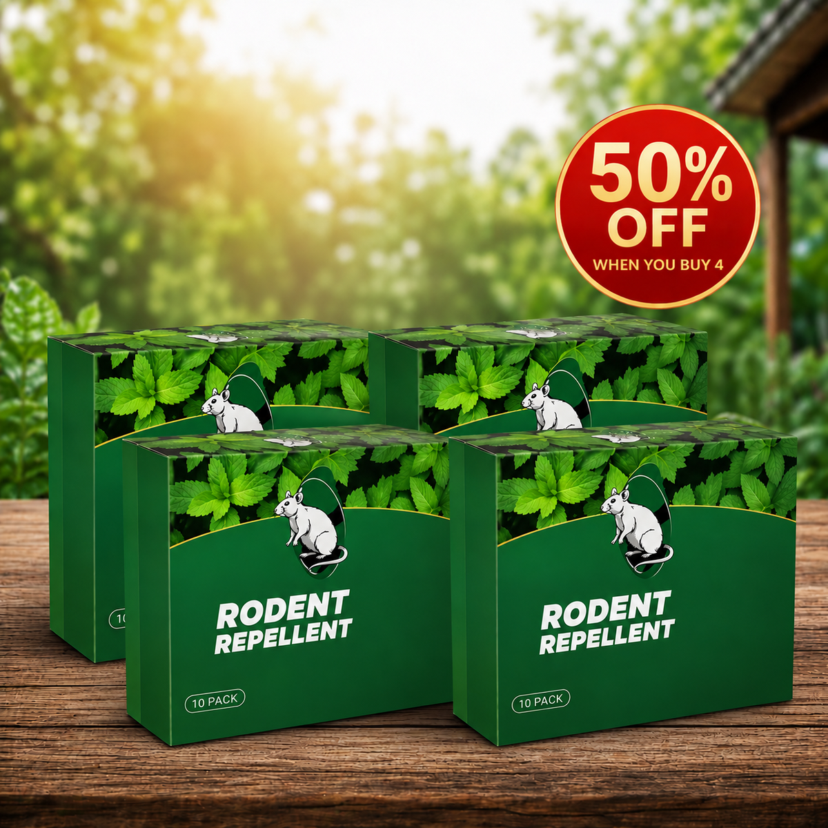 Natural Peppermint Rodent Repellent Tablets 10 Pack