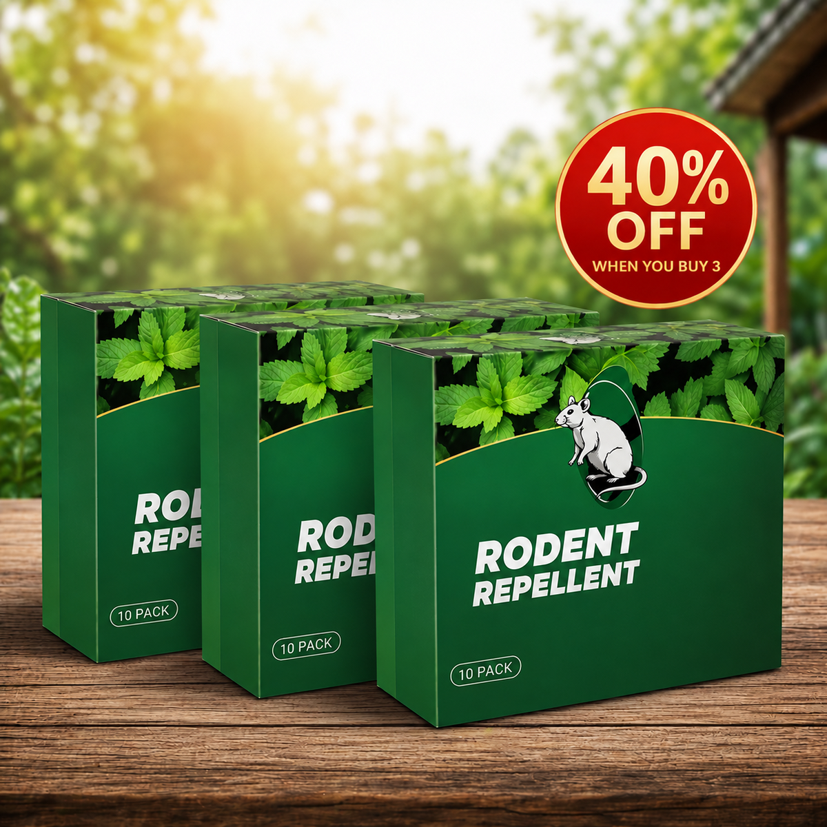 Natural Peppermint Rodent Repellent Tablets 10 Pack