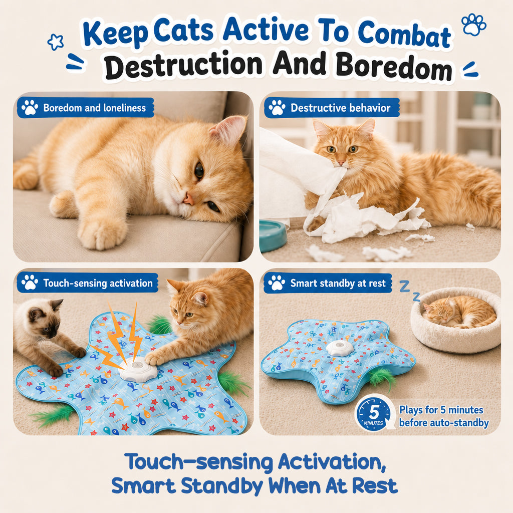 Smart Interactive Feather Cat Toy – Relieves Boredom and Encourages Active Play