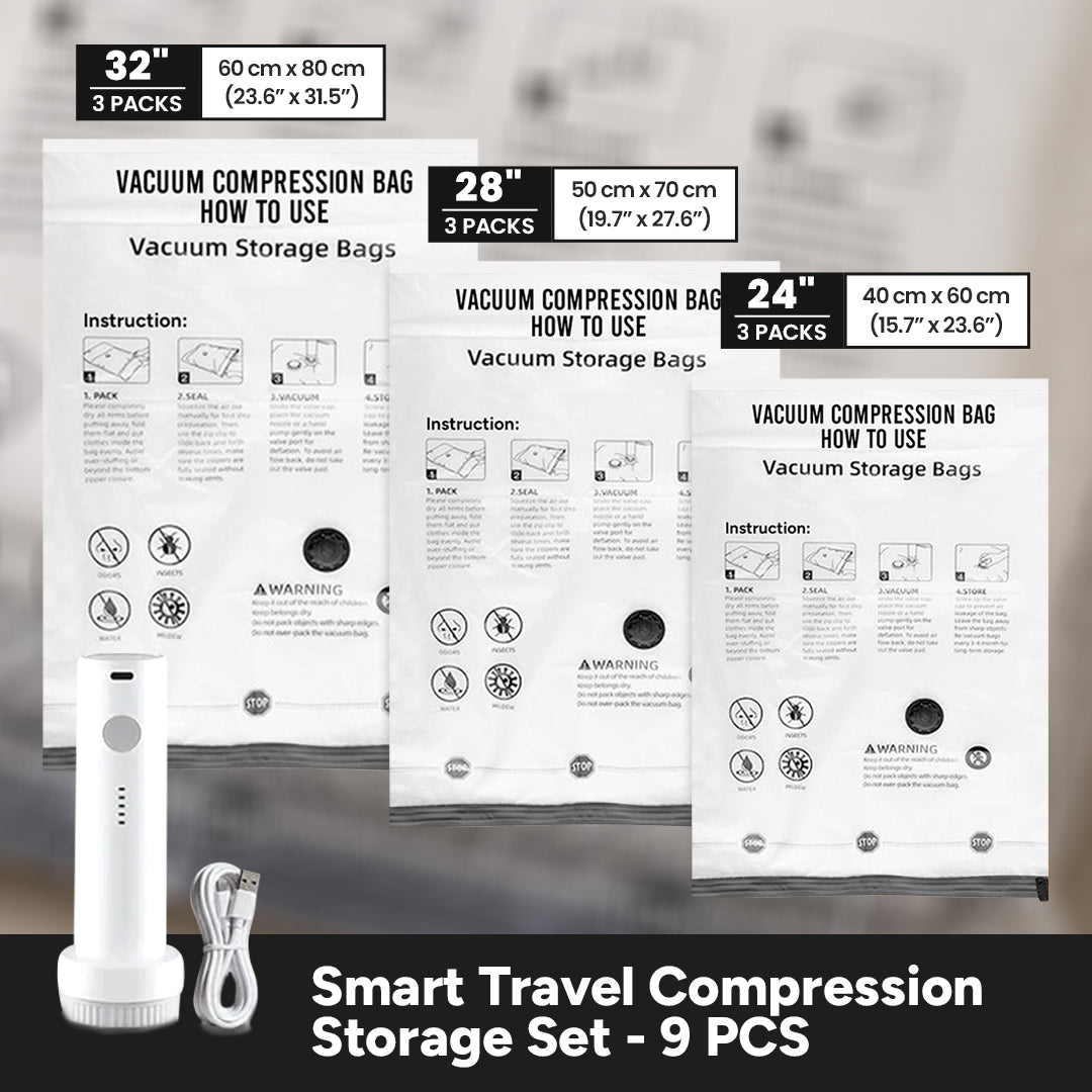 BBCute Cordless Vacuum Storage Compression Bag Set