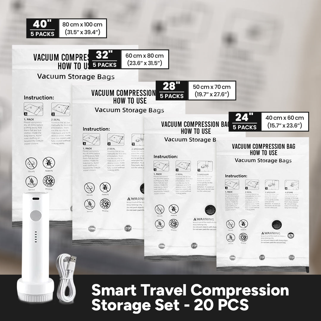 BBCute Cordless Vacuum Storage Compression Bag Set